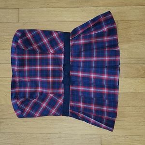 NWT Abercrombie&Fitch Plaid Strapless Top